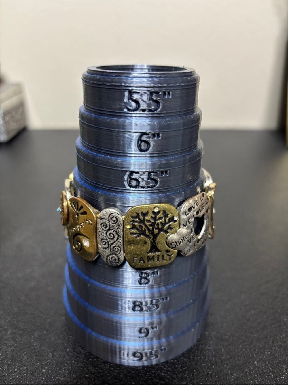 Family Serenity Memories Heart Floral Stretch Bracelet View 5